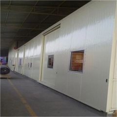 PUF Panel Partition with Sliding Door Finish Perfect Durability High Door Material Iron Crack Resistance Yes Width As per - Image 1