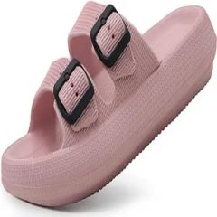 Cozy Buckle Strap Slippers – Cushioned EVA Flat Sandals for Home & Beyond - Image 3