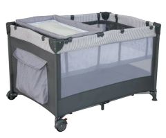 Premium Deluxe Baby Playpen Color Grey Origin China HS Code 9403 Condition New Style American Model NO. H271-1AB Customized - Image 3