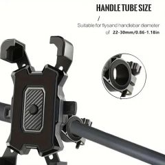 Bicycle Motorcycle Handlebar Rearview Mirror Cell Mount Bracket Mobile Phone Holder - Image 4