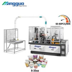 Fully Automatic PE Coated Paper Kraft Bowl Making Machine Origin China Condition New Certification CE Model NO. MG-B600 Trademark - Image 1