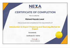 NEXA certificate of Look Agric Allied Limited  – certificate photo, supplier certificates section
