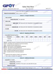 MSDS/SDS certificate from Jiangsu Right Import&Export Co., Ltd.