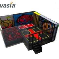 Hot Sale Kids Free Zone Jumping Trampoline Park Age Children Origin China Shape Square Trademark Vasia Dimension >16ft Certification - Image 1