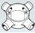 Round Conduits Fittings Intersection (4 Way) Standard Pack 15, 20 Size 19 Mm, 20 Mm, 25 Mm Product Code Ke 194, Ke 204, Ke - Image 1
