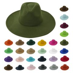 Western American Cattleman Men Cowboy Hats Women Wide Brim Fleece Felt Fedora Hat Panama Hats - Image 1