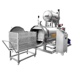 Cheap Casual Foods New Automatic Horizontal Autoclave Pasteurizer PLC Pump Microwave Retort Motor Steam Sterilizer - Image 2