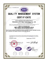 ISO9001:2015 certificate from Shenzhen UTP Fiber Technology Co., Ltd.