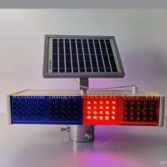 Solar Double Sides Flash Warning Light Traffic Safety Signs - Image 2