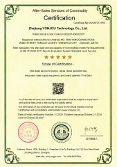 After-Sales Services of Commodity certificate from Zhejiang Yonjou Technology Co., Ltd.