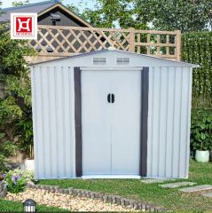 10X8FT Outdoor Garden Storage Shed Backyard Metal Portable Mobile Sheds - Image 3