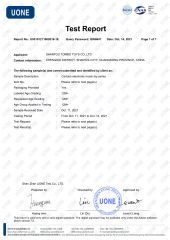 EN-71 certificate from Shantou Tombo Toys Co., Ltd.