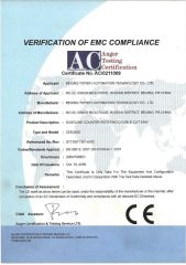 Certificate of Conformity certificate from Beijing Topsky Century Holding Co., Ltd.