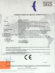 GATE OPENER (R&TTE OF CE) certificate from BISEN SMART ACCESS CO., LTD.
