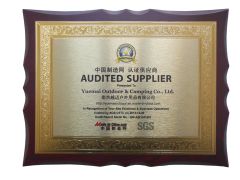 SGS CERTIFICATION certificate from Yuemai Outdoor & Camping Co., Ltd.