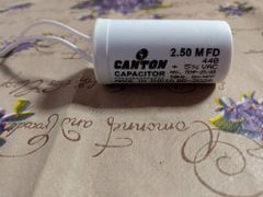 2.5 Mfd Electric Capacitor, For Fans Terminals 2 Design Compact Durability High Material Plastic Capacitance 2.5 MFD Rated Capacity 2.5 - Image 1