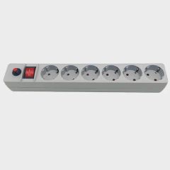 Standard 6 Way Extension Sockets Power Strip with Switch and Overload Protector - Image 3