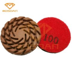 2 Inch 55mm Mini Spiral Hybrid Diamond Copper Bond Polishing Pads for Concrete - Xiamen Mosdan Import & Export Co., Ltd.