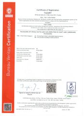 FSSC22000 certificate from TAZART