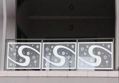 Silver S.s Balcony Front Railing, For Home Brand ak Design Bar Color Silver Height 3 Feet Usage/Application Home Country of Origin Made in - Image 2
