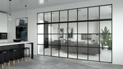 Aluminium Glass Partition Height 8 feet Design luxury Finishing perfect Open Style Sliding Material Aluminum Alloy Country of Origin Made in - Image 2