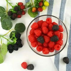 Promotional 10PCS Simulation Raspberry Artificial Fruit Fake Home Display Props Decoration - Image 3