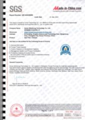 SGS Factory Audit Report certificate from Hunan Minstrong Technology Co., Ltd.