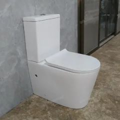 Australian Style Back to Wall Wc S-Trap P-Trap Available Ceramic Rimless Two Piece Toilet - Image 2