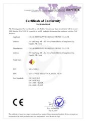 CE VGA CABLE certificate from Changzhou Hao Lan Import & Export Trading Co., LTD.