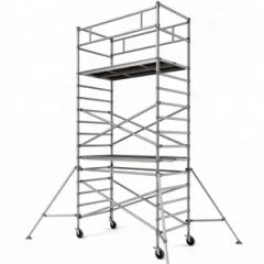 2ND Hand Used Aluminum Mobile Scaffolding Tower Material Shape Round Color Silver Trademark SOLID Model NO. Solid-s-m Origin Shanxi, - Image 2
