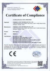 Certificate for nasal spray bottle certificate of Chengdu Utop Technology Co., Ltd. – certificate photo, supplier certificates section
