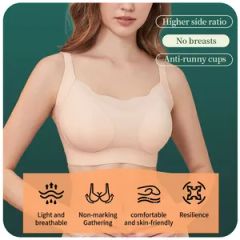 Seamless Plus Size Full Cup Push Up Backless Wire Free 15D U Back MOQ100 - Image 2