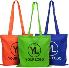 Cotton Shopping Bag, Canvas Tote Bag, Calico Bag, Custom Logo Print Grocery Bag, Promotional Shopping Bags - Image 3