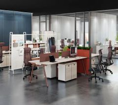 Multi-Purpose Flat L Shape Home Office Computer Desk with Shelves - Image 1