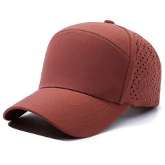 High Quality Breathable Quick Drying 6 Panel Laser Perforated Baseball Caps Sun Protection Hat Structured Mesh Trucker Hats - Image 2