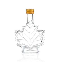 Empty 50ml 100ml 250ml Maple Leaf Shape Glass Syrup Bottles - Image 5