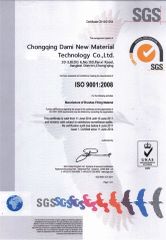 ISO9001 certificate from Chongqing Dami New Material Technology Co., Ltd.