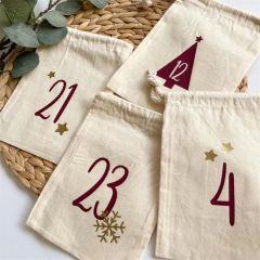 Christmas Linen Snow Bag Multicolour Party Favor 10*14cm 13*18cm MOQ100 Customized YJ250527103 - Yiwu Youjing Import and Export Co., Ltd