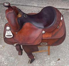 Brown 16 Inch Billy Cook Leather Saddle - Image 3