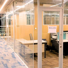 Windor Slender Single Glass Partition System with style door, 10 mm - Image 4