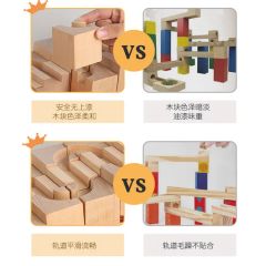 Wooden Marble Rolling Ball Track Building Block Toys Scale Medium Origin China Style Chinese Color as Photo Trademark - Image 3
