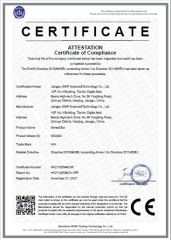 CE certificate from Jiangsu Suweier Science Technology Co., Ltd.