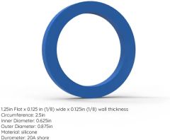 1 8 Inch Silicone Rubber Bands O Rings 1 25 Inch Flat X 0 125 Inch X 0 125 Inch Assorted Color 0 625 Diameter - Image 3