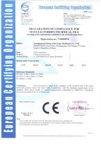 CE certificate from Zhangjiagang Huanyu Beverage Machinery Co., Ltd.