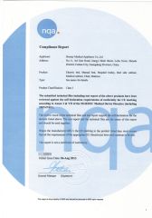 CE certificate from Guangdong Bossay Medical Appliance Co., Ltd.