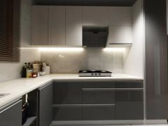 Modern Kitchen Cabinets Colour Natural Appearance Modern Pattern Design Plain Door Finishing Acrylic Kitchen Design U- - Image 2