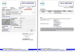 Spray Salt Test Report certificate from Ningbo Hanyee Metal Product Co., Ltd.