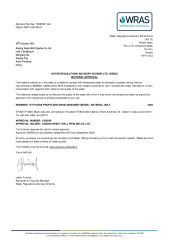 WRAS Certificate certificate of ANQING GREAT WALL PIPELINE CO., LTD. – certificate photo, supplier certificates section