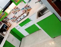 Wooden Modern Modular Kitchen Material Wooden Finish Type Polished Mount Type Floor Mount Kitchen Design All Types Door Finishing All - Kadari Steels Metals