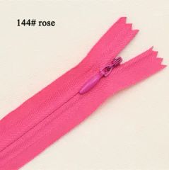 Rose Color 3# Long Invisible Zippers Sewing Clothes Nylon Coil Zipper - Image 1